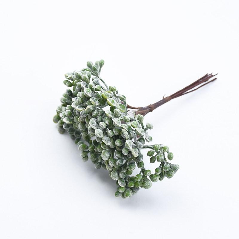6pcs Artificial Plants Plastic Brooch Scrapbook Wedding Decorative Flowers Wreaths Diy Gifts Box Christmas Decorations for Home