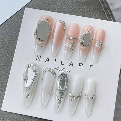 Ultra-Thin Mirror Adorn Nail Sticker Cuttable Self Adhesive Decal Paper Diy Nail Patch Press On Nail Decal Manicure Accessories