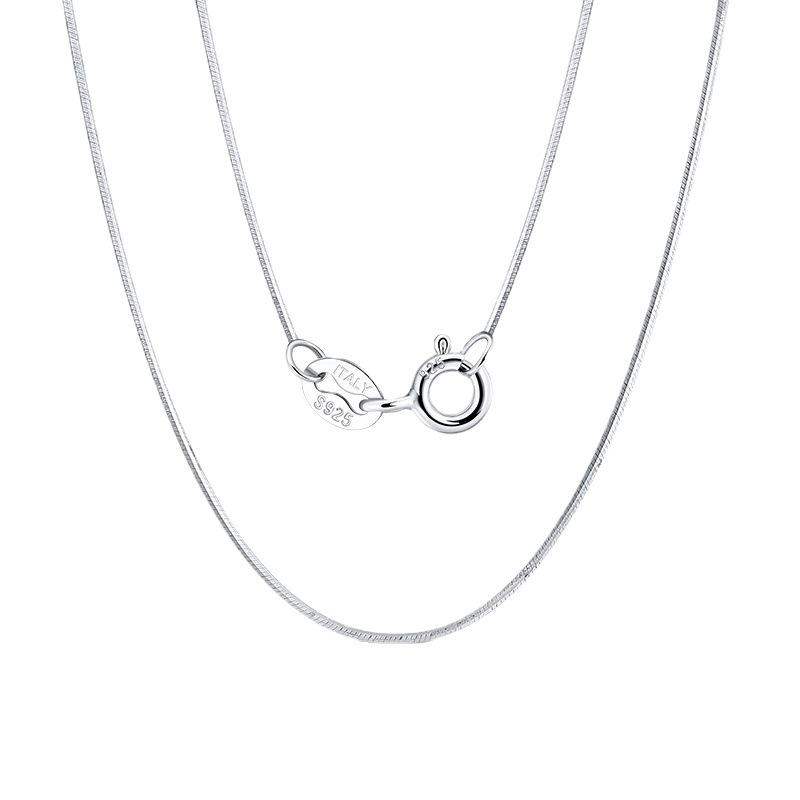 

Ювелирные изделия S925 стерлингового серебра ожерелье восьмиугольная змея цепь одинарная цепь дамы кулон 40CM