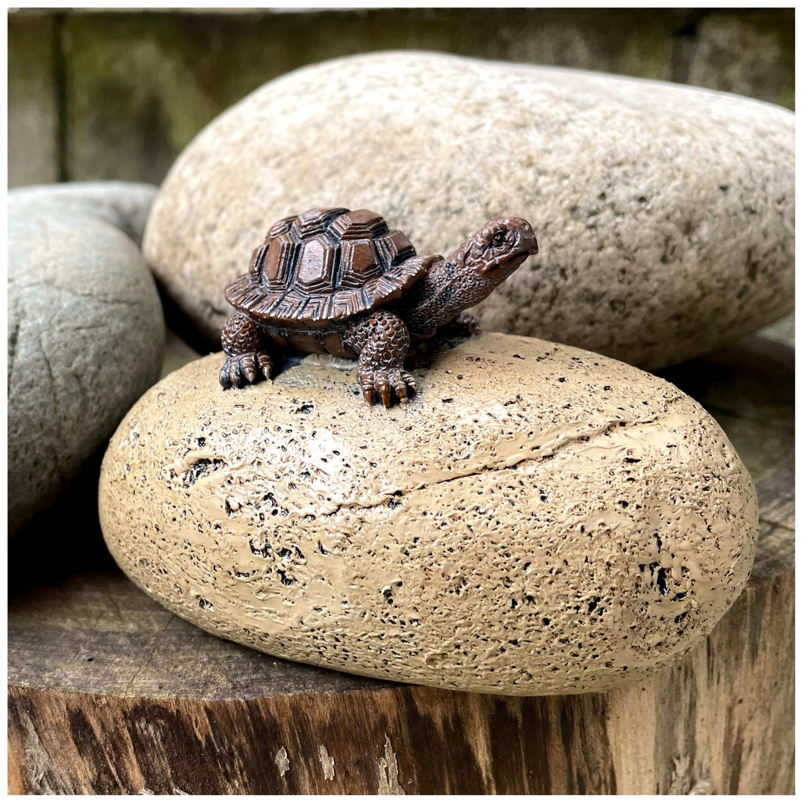 Flatland Key Hider, Stone Safe Box, Key Case, Outdoor Key Case, Spare Key Storage, Hidden Safe (with Turtle)