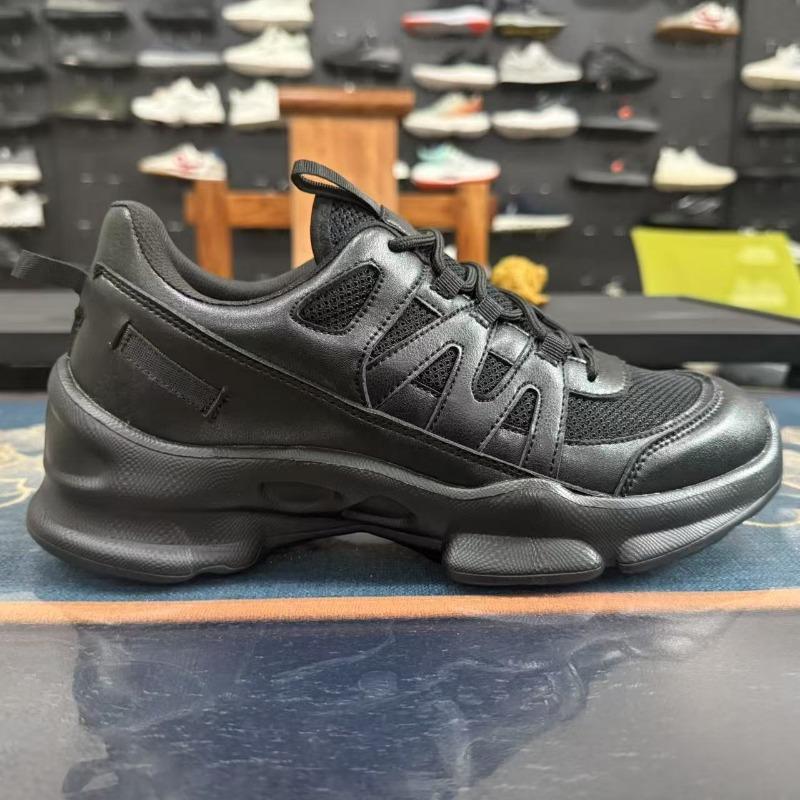 New walking shoes, black classic men's casual shoes, lightweight and non-slip running shoes, cushioning and wear-resistant sports shoes