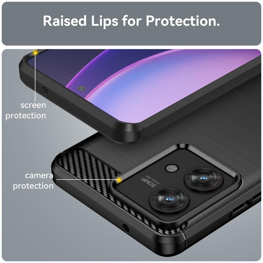 TPU Phone Shell for Motorola Edge 40 Neo 5G Case Carbon Fiber Texture Cover