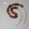 New Fashion Woman Handbag Accessory Chain Detachable Replacement Leopard Amber Green Color Strap Women DIY Clutch Resin Chain