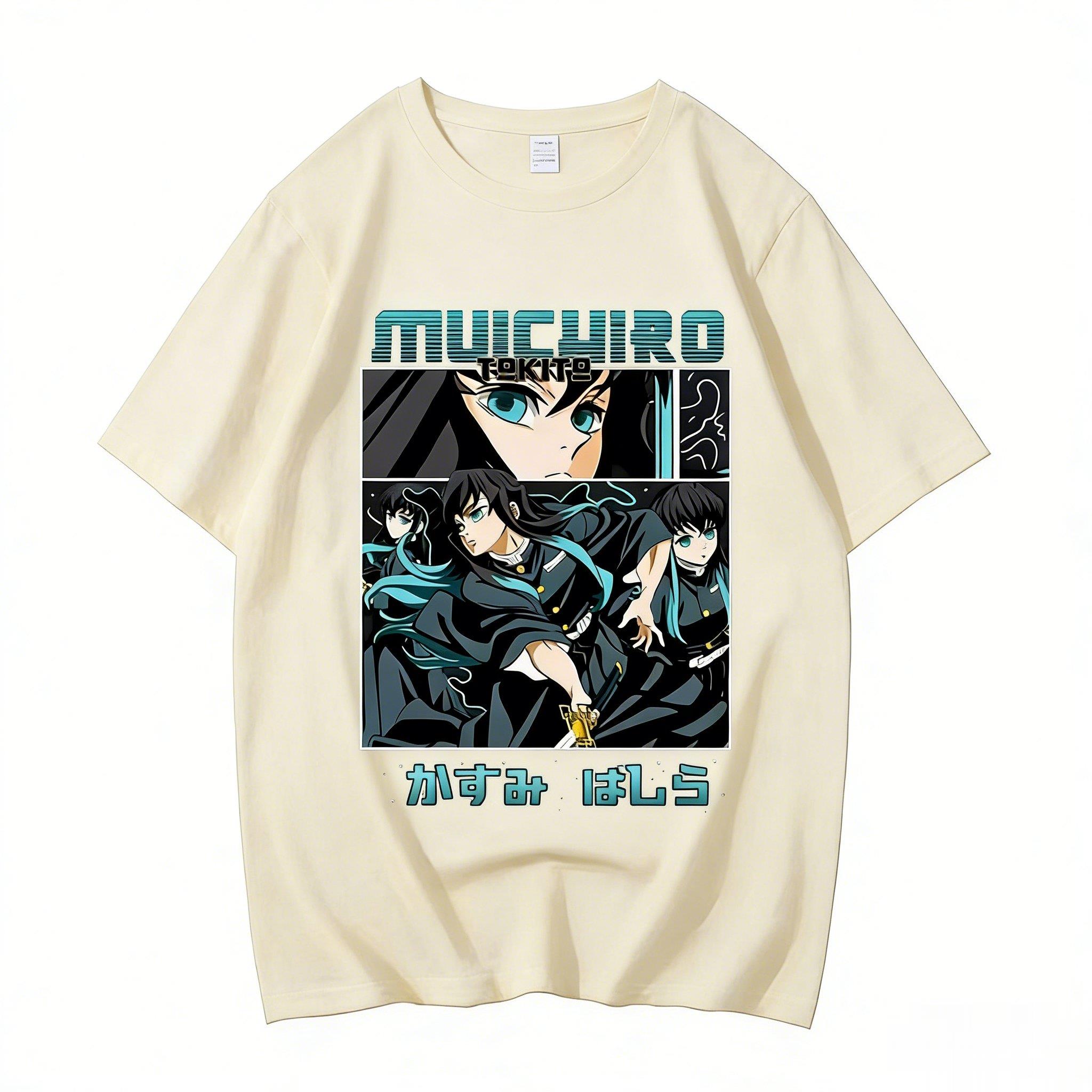 

Unisex Demon Slayer Tokito Muichiro T Shirt Unisex Women Anime Short Sleeve Tee 2026 Summer New Oversized Casual Tops Y2k Clothes S
