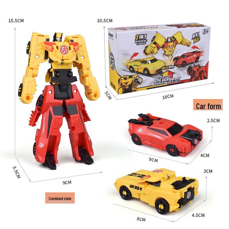 Children's Two-in-One Magnetic Transforming Robot Toy