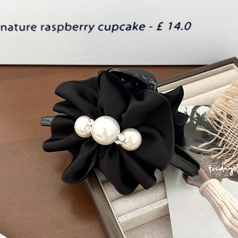 Elegant Pearl Hair Clip For Women Fresh Sweet Style Back Of Head Shark Clip High Fashion Versatile Hair Accessorie