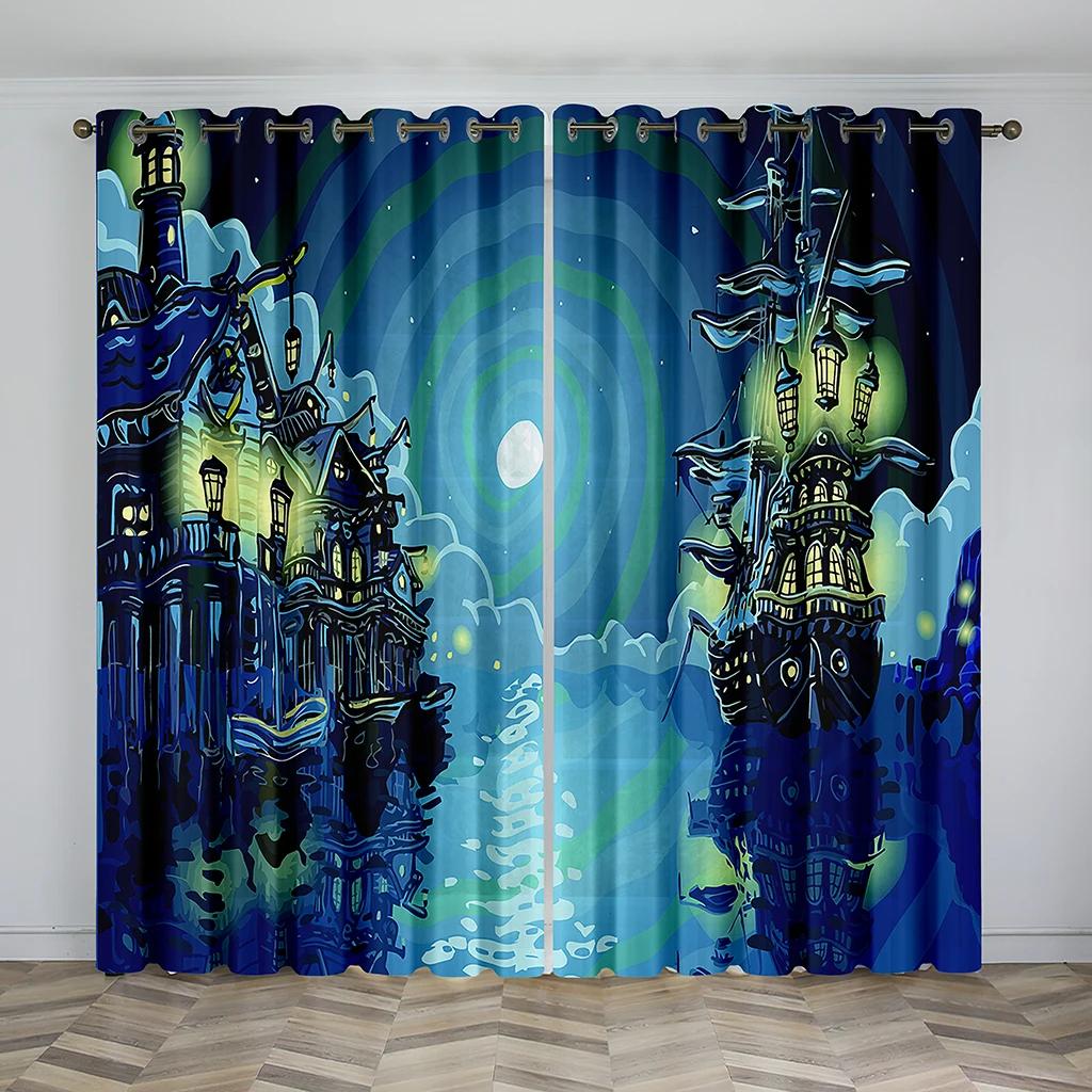 Různé styly série Dark Vzor vysoce zatemňovacích závěsů Ložnice a obývací pokoje Silná zatemňovací závěsa Vícebarevný závěs