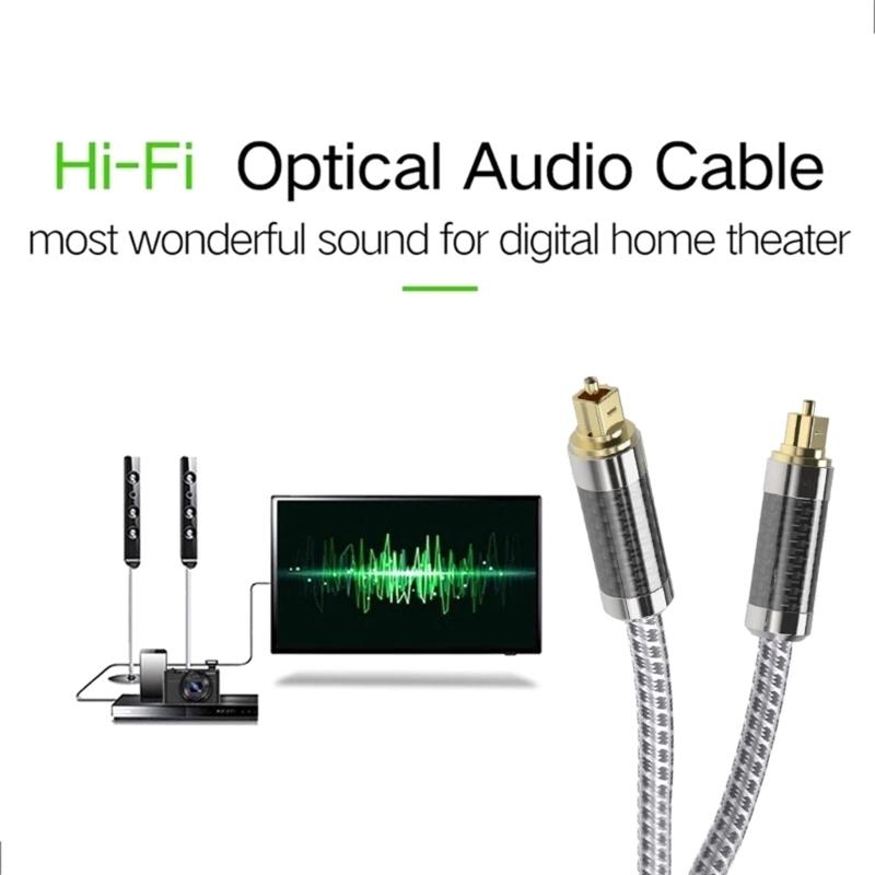 Digital Optical Audio Cable SPDIF Optic Fibre Cable Suitable for-HiFi 7.1 Amplifiers Bluray Player Television Projector
