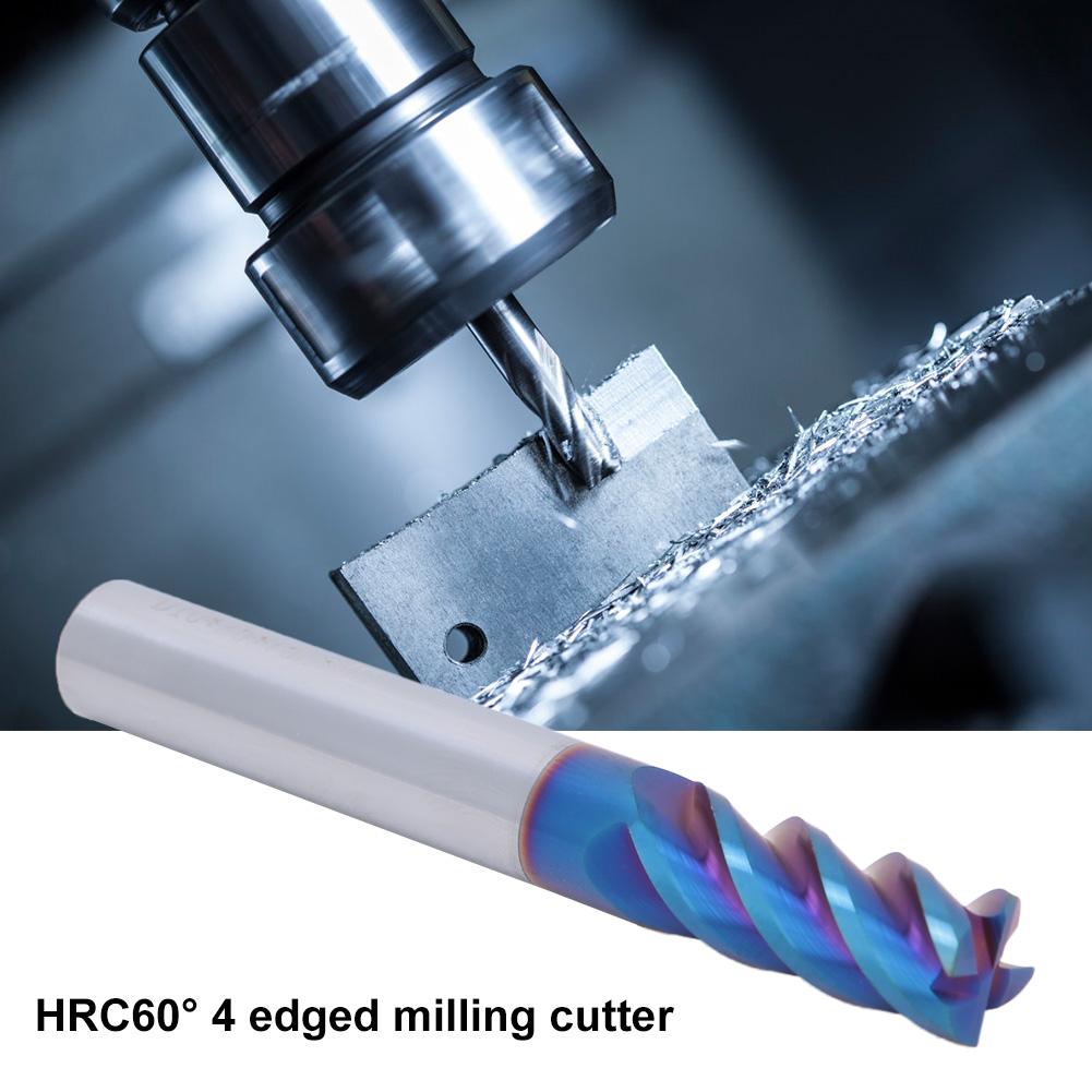HRC65 Degrees  Milling Cutter NanO Coated Tungsten Steel 4 Flute Flat End Mill 10mm  (10x25x10Dx75L)