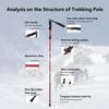 Collapsible Trekking Pole Walking Stick 5 Sections Ultra-light Telescopic Aluminum Alloy Outdoor Hiking Stick