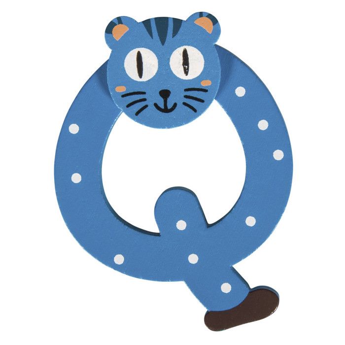 Lettre en bois - enfants FSC Mix Credit, 4,5x6,1cm, Q