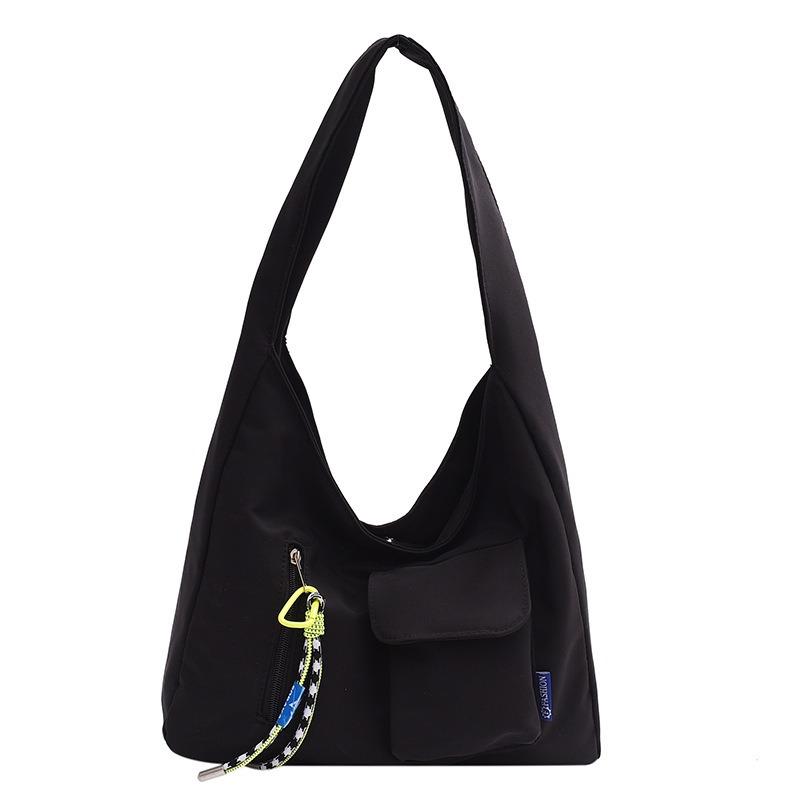 Nylon Cloth Solid Color Simple Handbag Versatile Autumn and Winter New Light Small Fresh Casual Bag Women's Bag