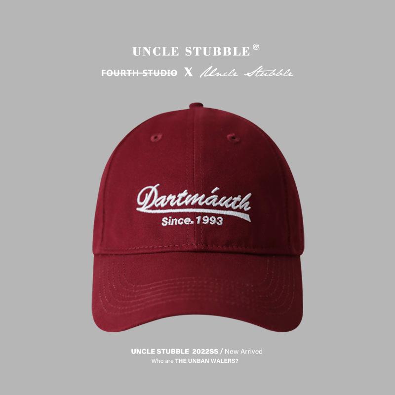 New embroidered letter baseball cap for men and women, wide brim and versatile face, small soft top cap for women