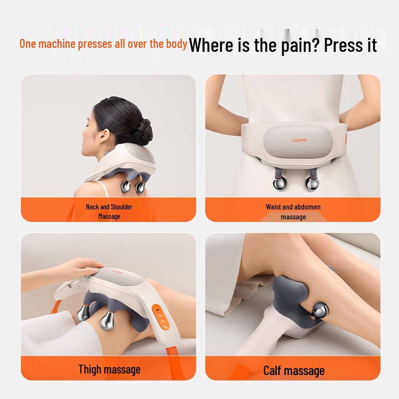 Keepfit Neck and Shoulder Kneading Massager with Heat CN plug (adapter included)