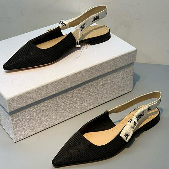 Sandali a punta con tacco gattino a righe in maglia con fiocco da donna D Brand