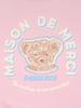 LA MAISON STUDIO Women'S Cute Bearfriends Embossed Logo Crop Sweatshirt Pink (Fce1Ts308W)