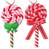 Christmas Lollipop Candy Pendant Candy Christmas Ornaments Red and White Christmas Lollipop Hanging Ornaments Xmas Tree Ornament
