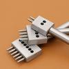 3 Pcs Leather Chisel Set 4mm 2/4/6 Prong Tooth Lacing Diamond Stitching Chisels Leather Hole Punch Tool for Craft