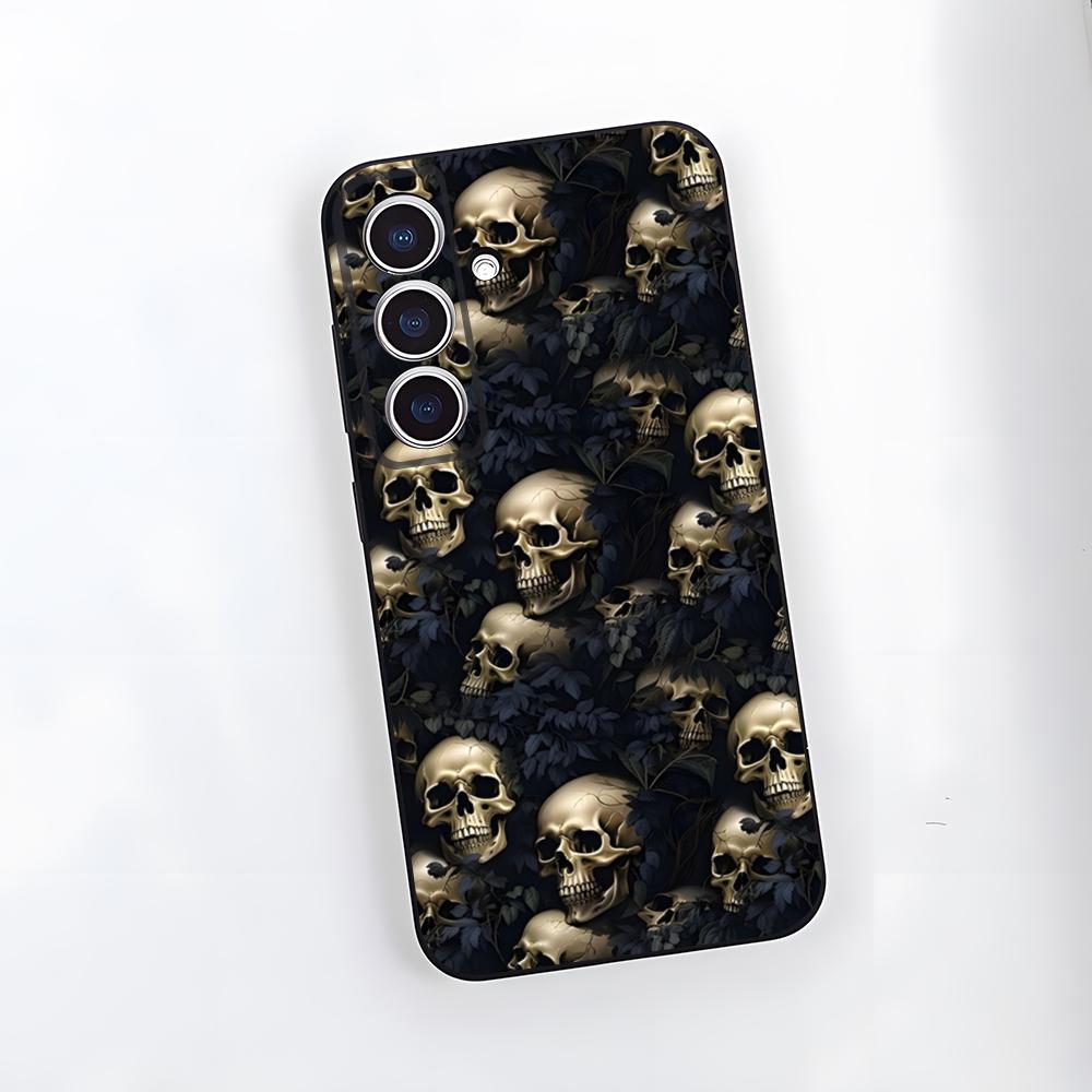 Skull Horror Patterns Phone Case For Samsung A25 A13 A33 5G A54 A36 A35 A56 A52 A14 Shockproof Soft Cover
