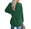 Super Large Multi-color Loose V-neck Women's T-shirt with Drop Shoulder Sleeves