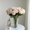5 ks Květiny umělé na dotek růže svatební kytice svatební dekorace latexové růže dárek na Valentýna párty domov falešná růže květinová