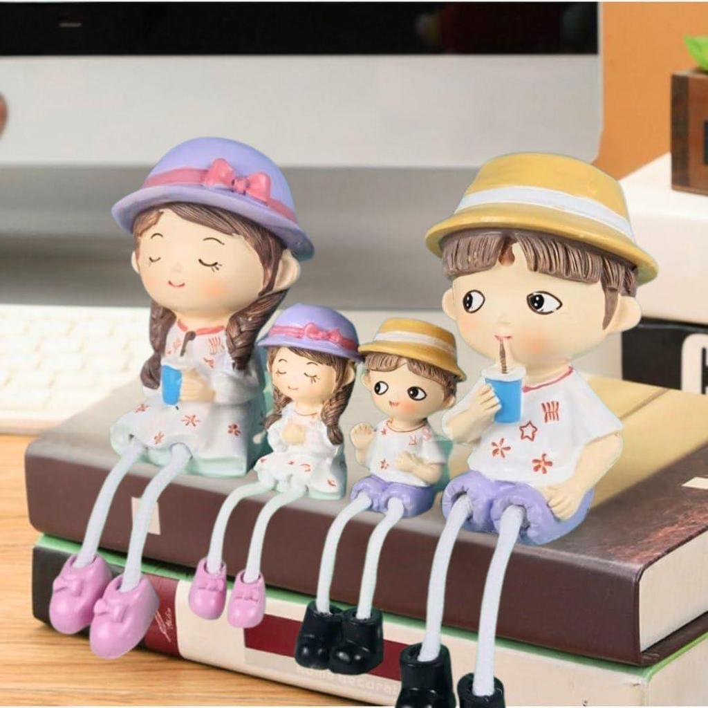1 Set Hanging Legs Romantic Couple Showpiece | Cute Boy &Girl Gift for Him/Her, Mother's Day, Home Décor, Living Room