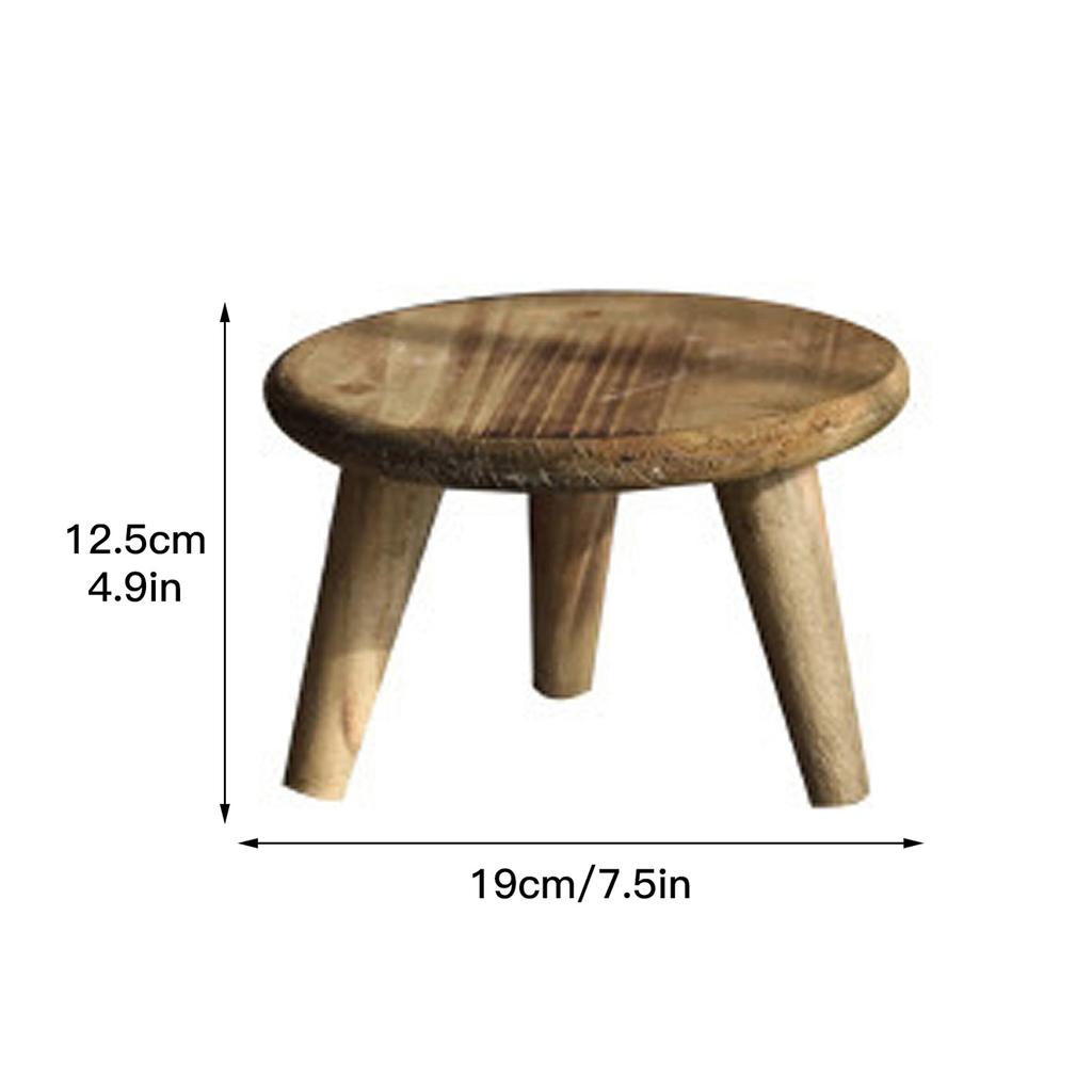 Desktop Decorative Storage Stool Balcony Flower Rack Wooden Flower Pot Stand Garden Ornaments