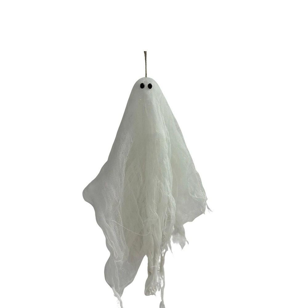 

Decorative Hanging Ghost Pendant Gauze Texture Halloween Gauze Ghost Yard Decor белый
