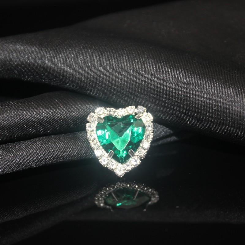 

Пряжка с кристаллами Love, окружность сверла-коготь, ручная дрель для швов, аксессуары для одежды своими руками, материалы middle peach heart (8mm) темно-зеленого