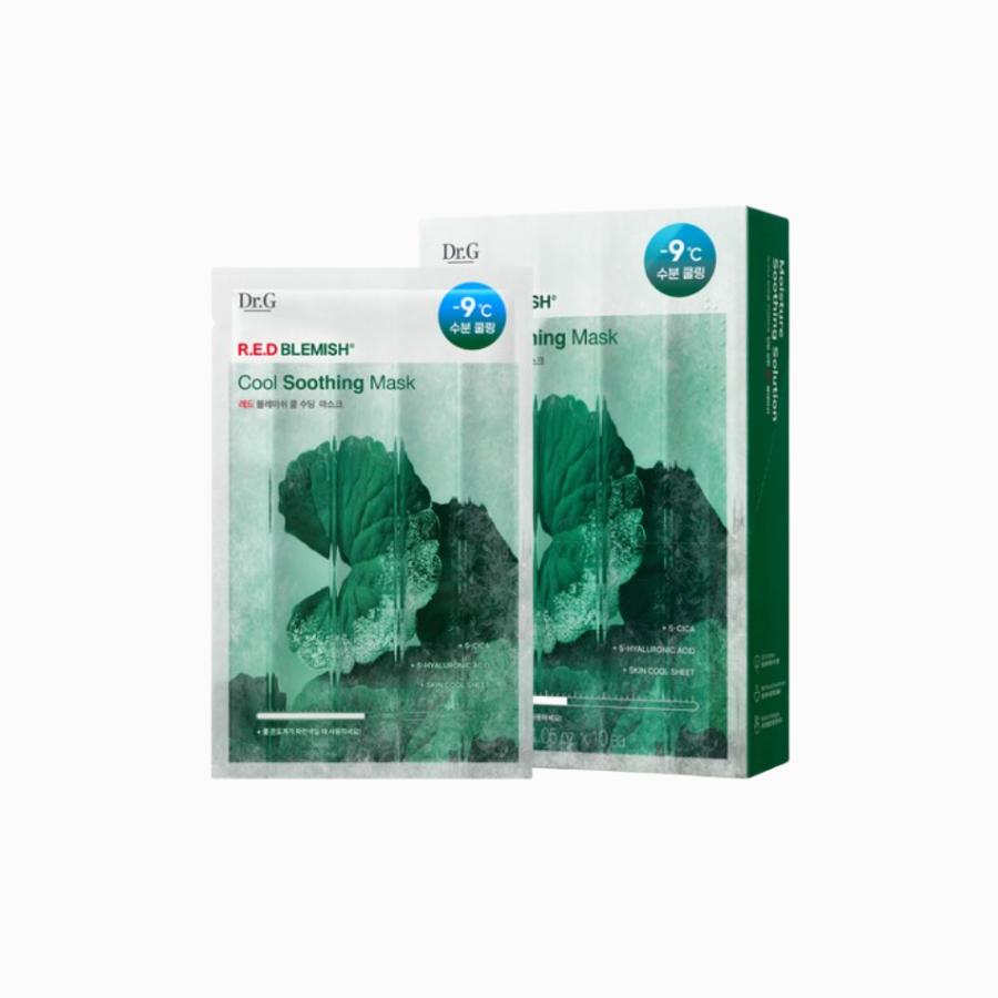 

Dr.G Red Blemish Охлаждающая успокаивающая маска, 10 штук 10 pieces, 1 pack