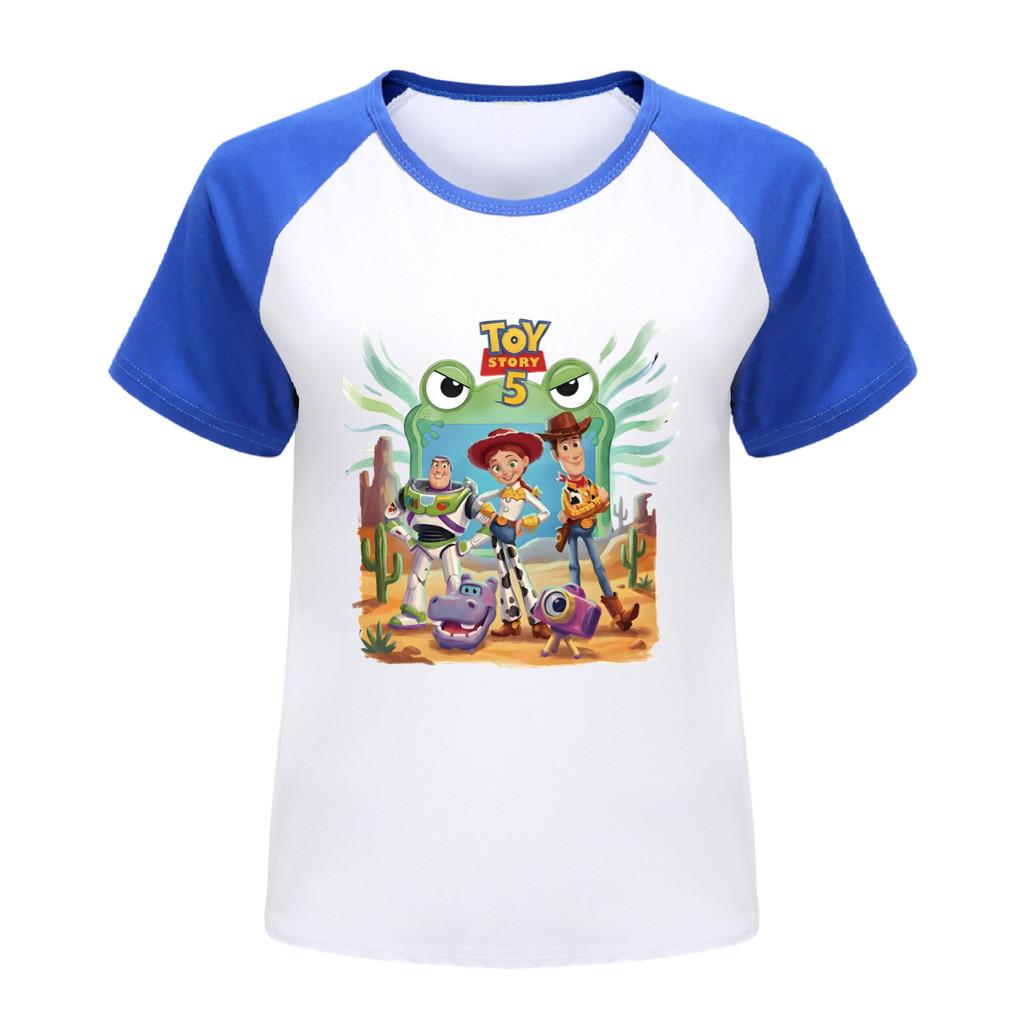 5737 Kids Boys Girls Print Raglan Sleeves T-Shirt 100cm