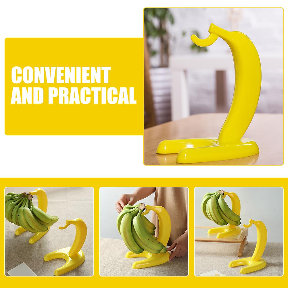 Věšáky na banány, závěsný stojan, košík na ovoce, venkovní držák na hrozny, žlutý