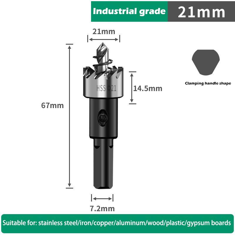 Hole Saw Set 12-100mm Hard Metal Drill Bits Heavy Duty Hole Opener Hole Cutter For Metal Stainless Steel Iron Wood Plastic Etc.