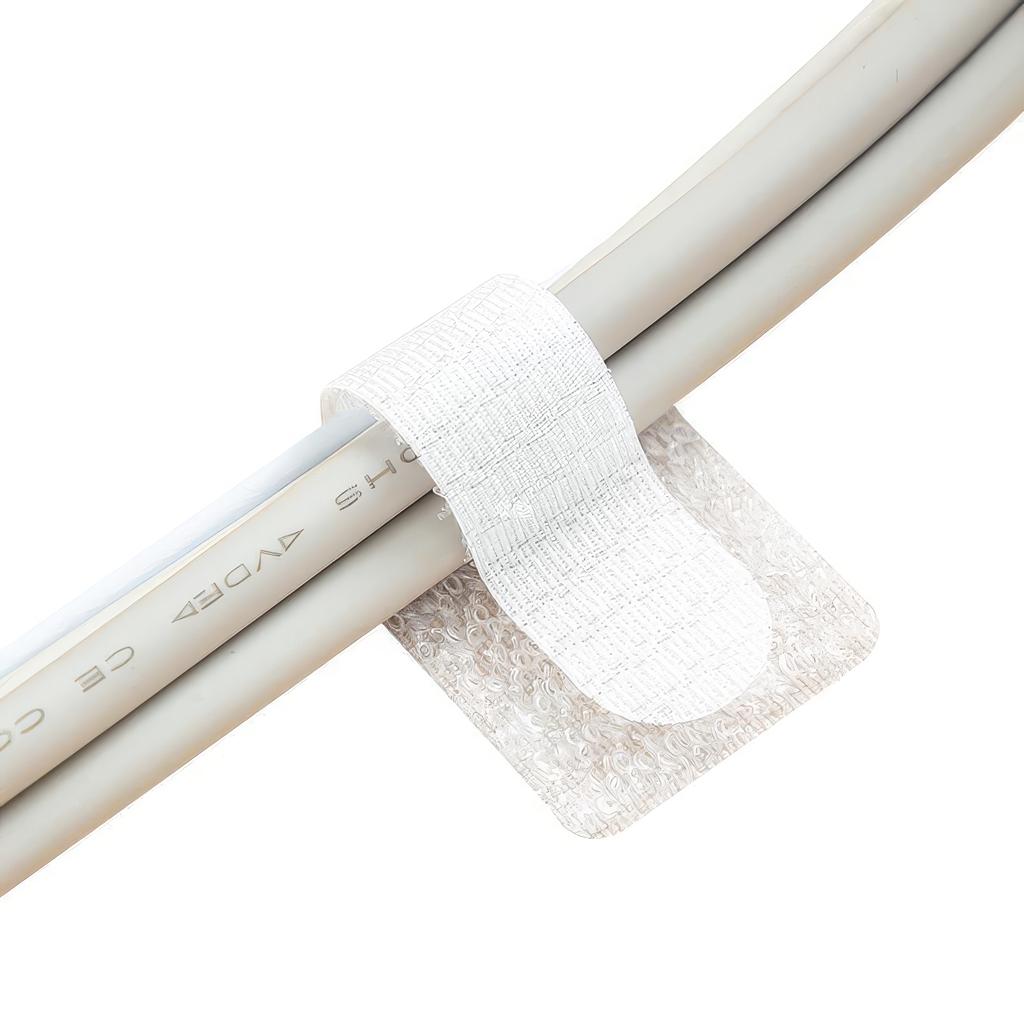 10 White Wire Ties, Space Saving, Multifunctional Cable Management, Suitable for Desktop and Workshop Organization