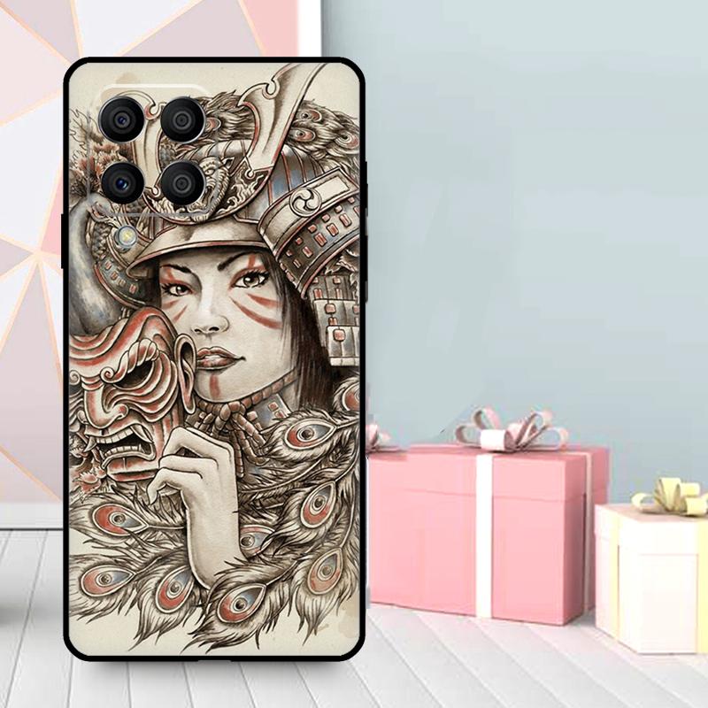 Japanese Samurai Warrior Case For Samsung Galaxy M56 M52 M32 M53 M16 M11 M21 M31 M35 M12 M13 M14 M15 M36 M55 M34 M54