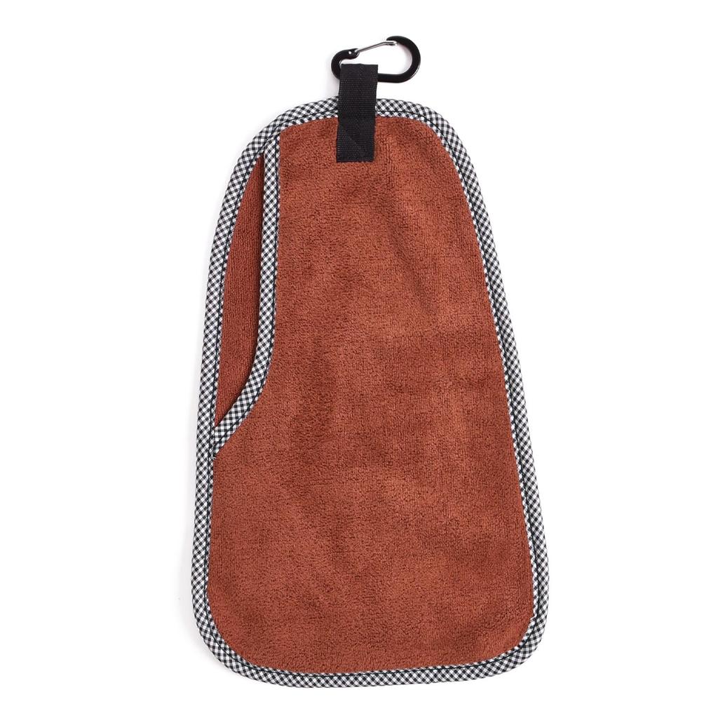 ESFUERZO Fishing Towel, Gentle on Hands and Fish, Perfect for Fishing Grips, Fish Grips, and Tightening Scissors, and for Wiping Rods (1-Pack, Brown)