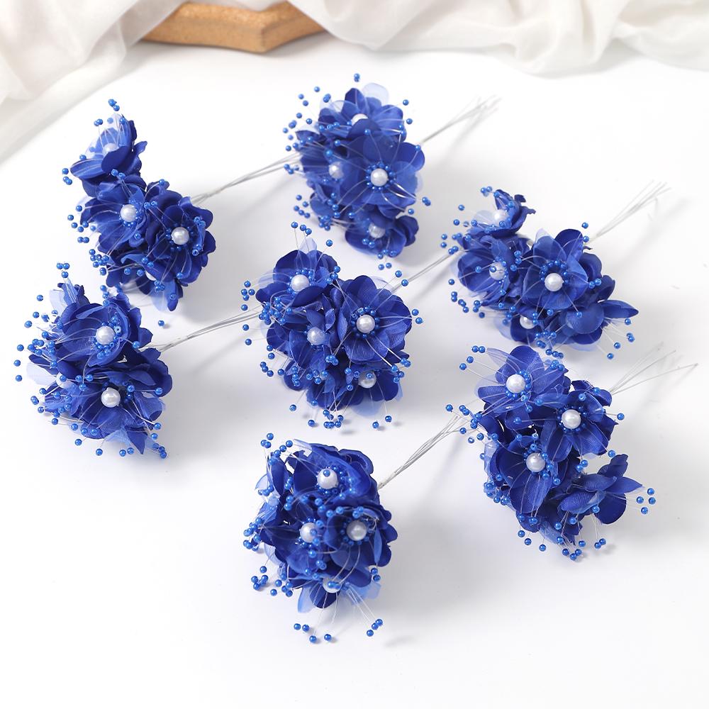 1/2 шт. Букет искусственных цветов 12 см Букет искусственных цветов для домашнего декора Садовое свадебное украшение Ремесло невесты Подарочные аксессуары 1Pcs