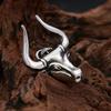 Vintage Creative High Polish Stainless Steel Bull Head Necklace Punk Personalized Male Animal Pendant Jewelry Gifts