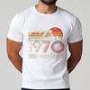 Plus Size Summer For Man Tshirt Vintage 1970 Limited Edition Mountain Sunset Short Sleeve Workout ONeck Top Tees