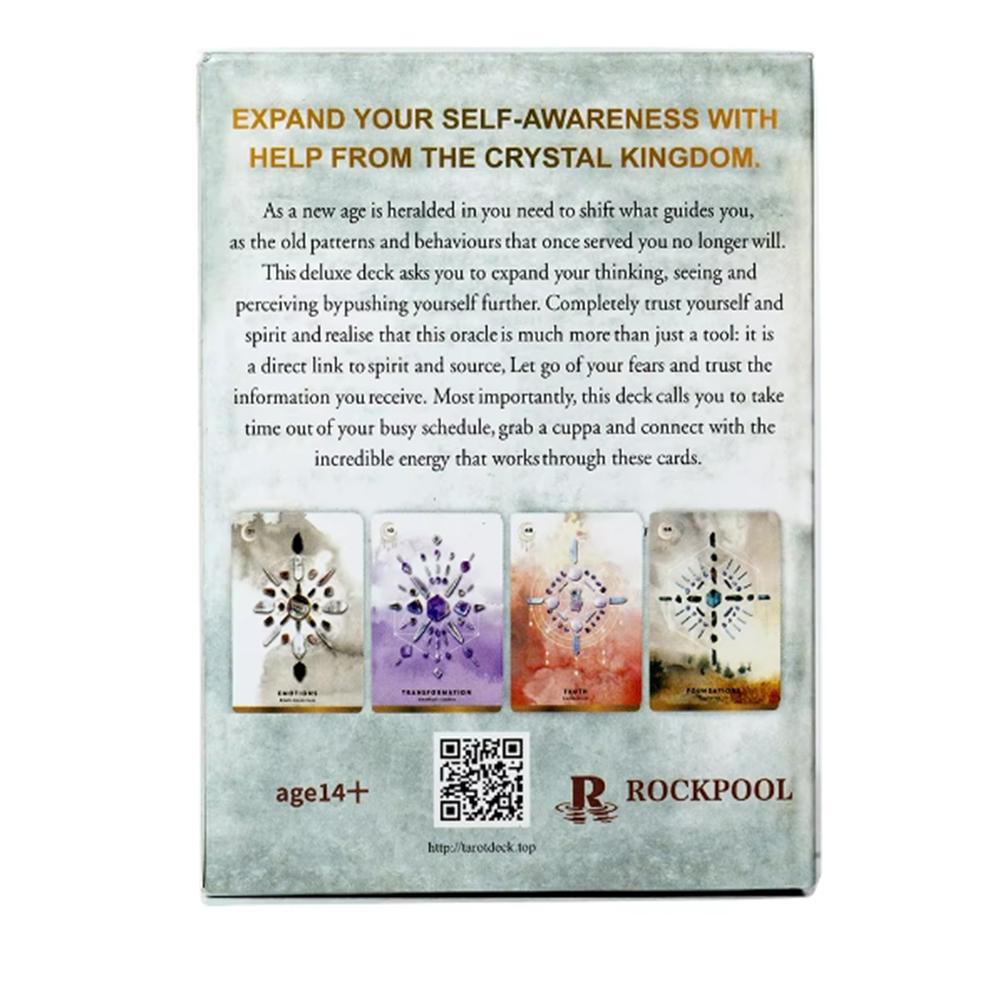 Divination Tarot Cards Unique Divination Tools Crystal Grid Oracle English Version Board Game Fate Divination Fortune Telling
