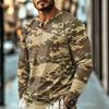 Herren Tarnung Langarmshirt Lässig für den Alltag