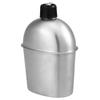 Tragbare Edelstahl-Militärfeldflasche mit Tassenset für Outdoor-Camping, Wandern, Rucksackreisen, Picknick, Survival