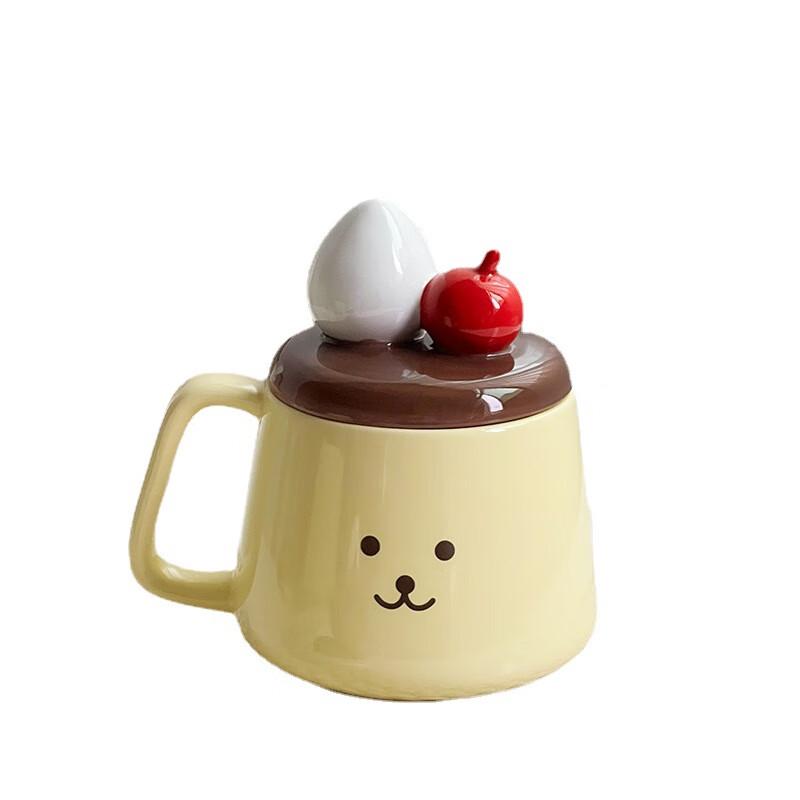 Cute Hand-Painted Ceramic Pudding Mug