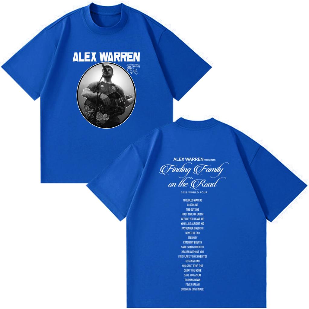 Alex Warren 2026 Tour Graphic Merch T Shirts Unisex Unisex Hip Hop Fashion Tshirts Short Sleeve Cotton Loose T Shirts Streetwear
