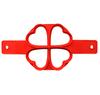 4-Cavity Silicone Pancake Mold Set - Heart/Flower/Square Shapes Egg Ring Non-Stick Baking Tool Cooking Accessories