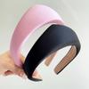 Women Headband Wide Brim Satin Triangle Headband Face Shaping Makeup Washing Hair Hoop Non-Painful Daily Hair Accessory