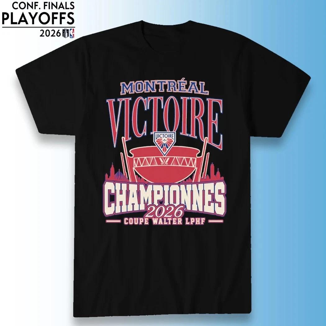 Montréal Victoire Coupe Walter Cup LPHF Champions 2026 t-shirt M