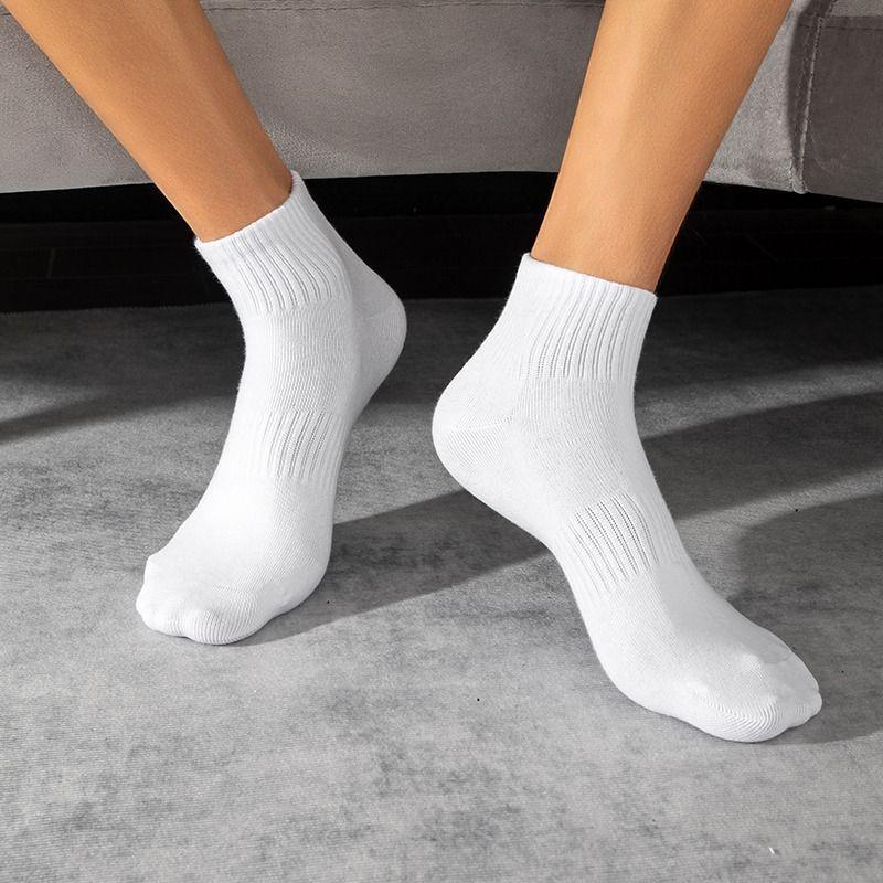 Neue Herren-Baumwoll-Kniestrümpfe Schwarz Weiß Absorption Damen Anti-Geruch Atmungsaktiv Damen Lange Sportsocken 4 Längenoptionen