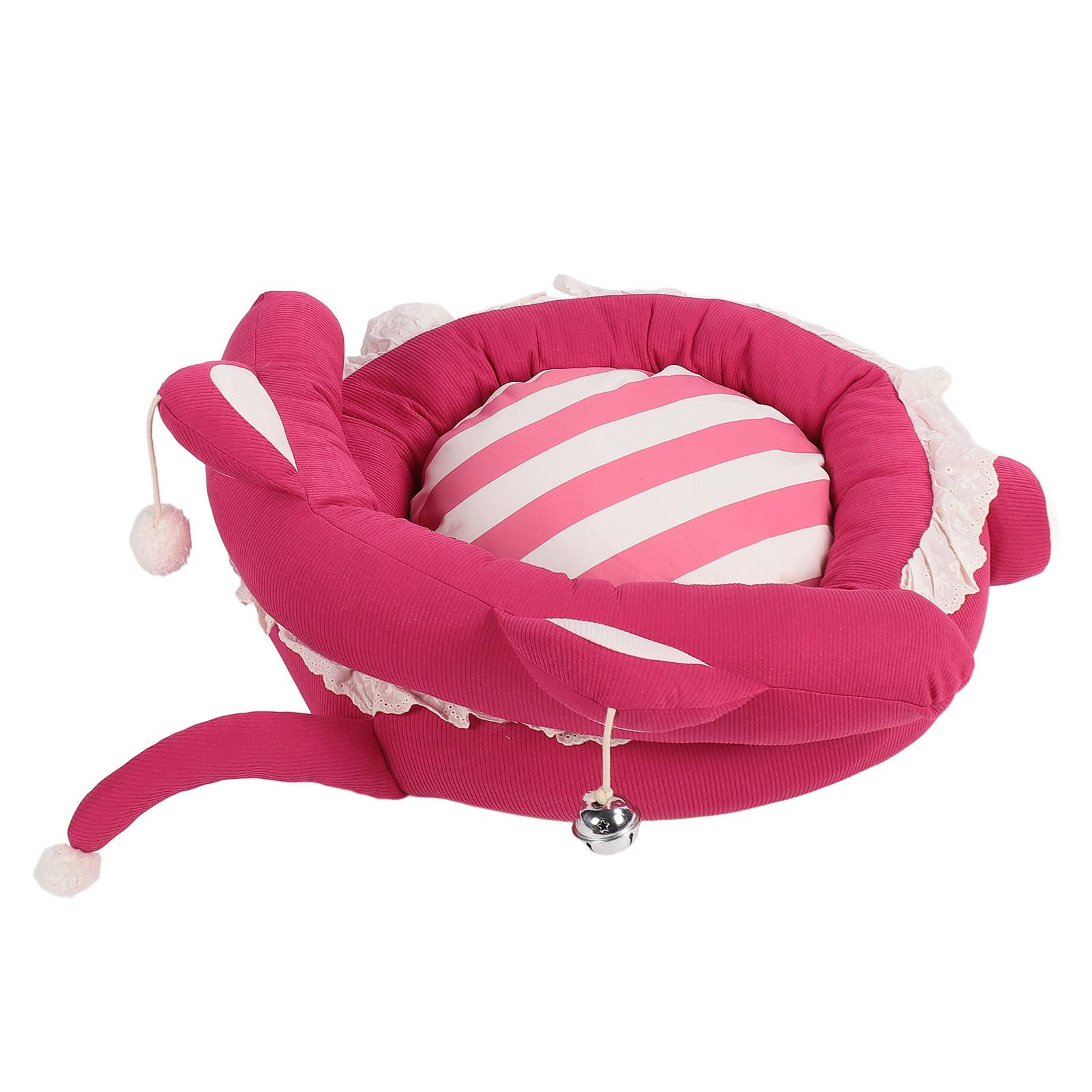 Pet Bed Washable Cotton Cat Dog Bed Mat with Pillow and Toys for Small Medium Dogs