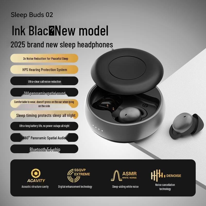 New Bestseller Thin Sleep Earbuds: Noise-Cancelling, True Wireless, Bluetooth, Ideal for Side Sleepers, Long Battery Life